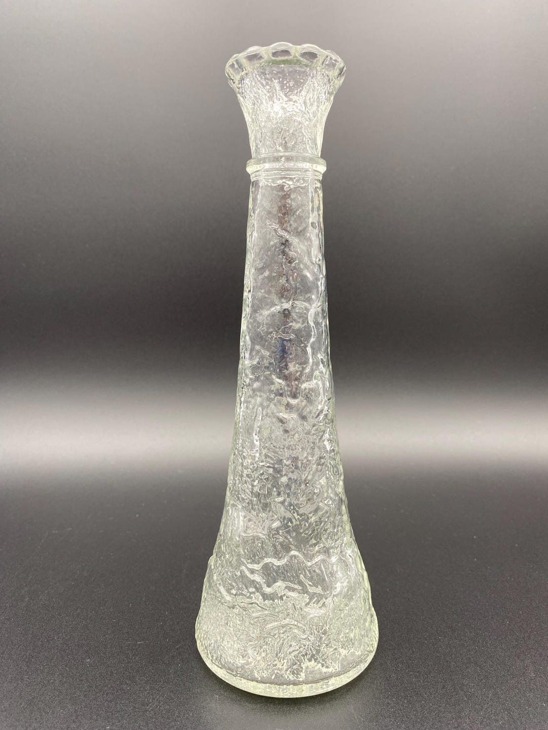 LIBBEY Textured Glass Bud Vase | Floral Accent - Etsy