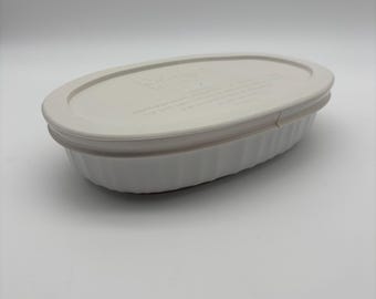 Vintage Corningware French White Oval Casserole (15 oz)