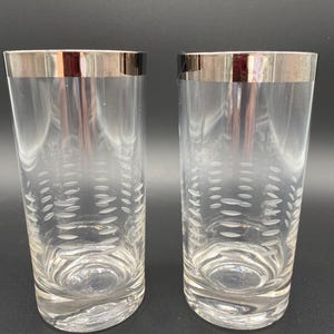 DOROTHY THORPE | Silver Rim | Set of 2 | Tumblers | 12 Oz  | FREE Shipping!!!!