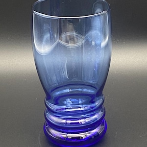 LIBBEY Vintage Glass | 16 Oz | Cobalt Blue Bangle Glasses | Set of 4 | FREE Shipping!!!!