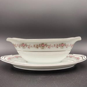 Noritake GLENWOOD Gravy Boat with under-plate FREE Shipping!!!!