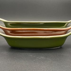 HALL 527 Vintage Baking Dish (Set of 3) Brown and Green FREE SHIPPING!!!
