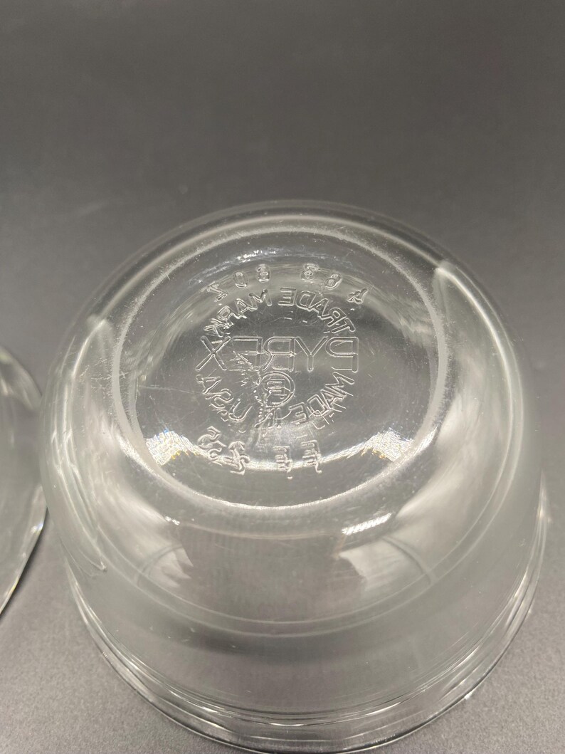 NEW 4 PYREX 6-oz Glass CUSTARD CUPS Bake Prep Dessert Clear Side Di - Tarlton Place
