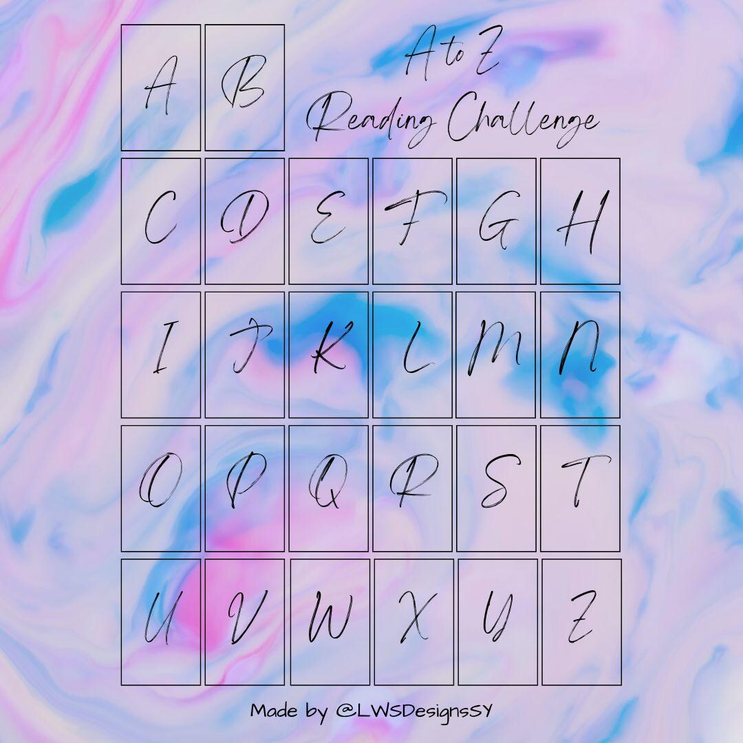 A to Z Book Challenge Template, Digital Template, Perfect for Social