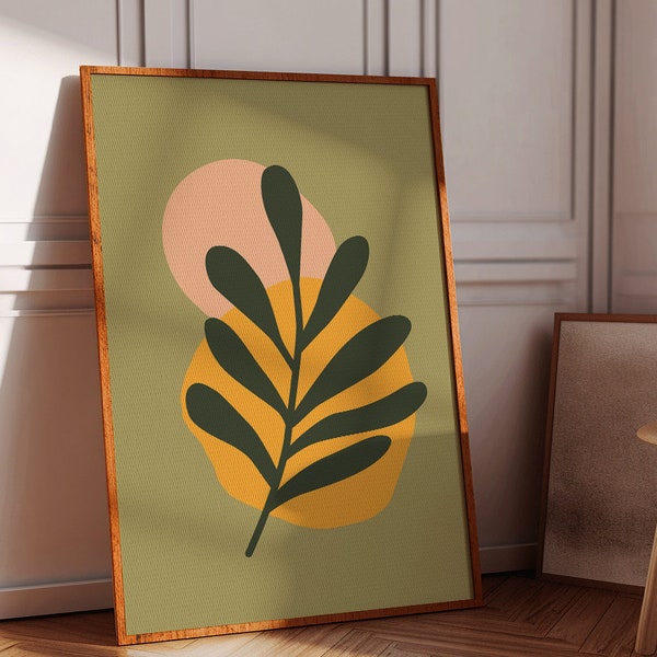 Digital Printable File, Botanical Wall Print, Boho Art, Minimalist Prints, Earth Toned Decor, High Quality Art Prints