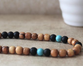 Unisex Olive Wood Beads Bracelet - Handcrafted Hebrew Protection Jewelry from Israel