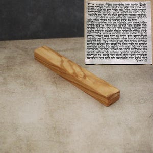 Handmade Olive Wood Mezuzah Case from Jerusalem (14cm/5.5&quot;)