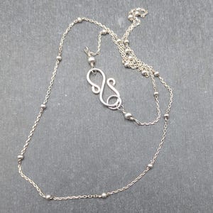 Minimalist Sterling Silver Satellite Necklace - Dainty Sterling Silver Layering Necklace - Tiny Dot Cable Chain - Choose Your Length