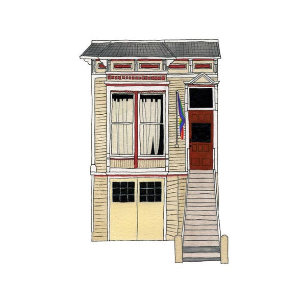 Town House, Castro District, San Francisco - Collectible Print