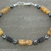 Hematite and Jasper Unisex Bracelet- Reverse Auction