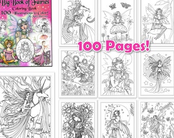 Big Book of Fairies Coloring Pages – 100 Molly Harrison Art (Digital Download)
