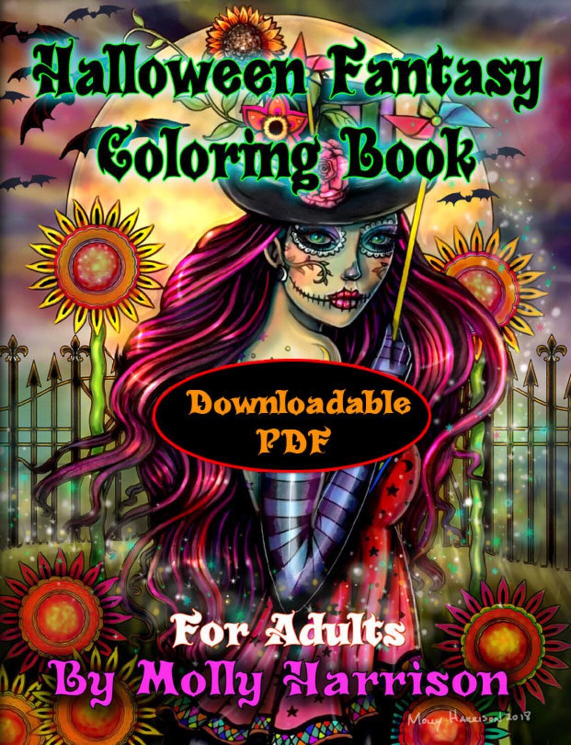 Instant Download Printable Halloween Fantasy Coloring Book - Etsy