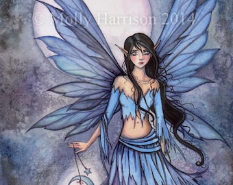 Fairy Art Print - Lunetta Fairy Fantasy Art Print by Molly Harrison Fantasy Art - Fairies, Faery, Fae