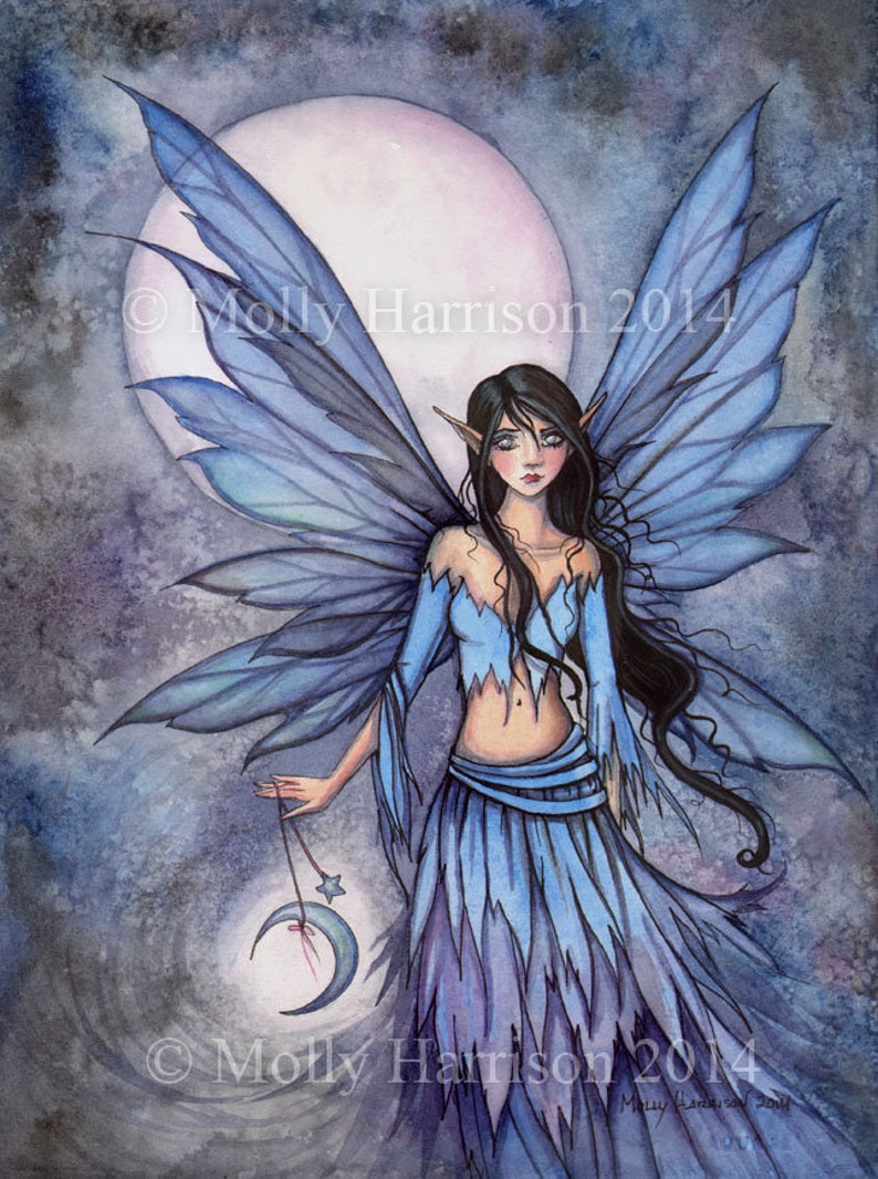 Fairy Art Print Lunetta Fairy Fantasy Art Print by Molly Harrison Fantasy Art Fairies, Faery, Fae image 1