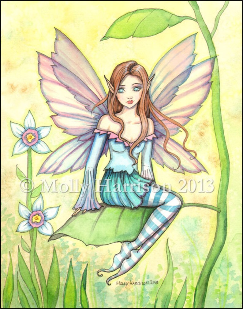 Fairy Art Fairy Prints Flower Fairy Fine Art Fantasy Print Etsy
