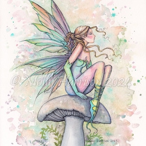 Fairy Art - Fairy Prints - Aurora - Watercolor Fine Art Print by Molly Harrison Fantasy Art