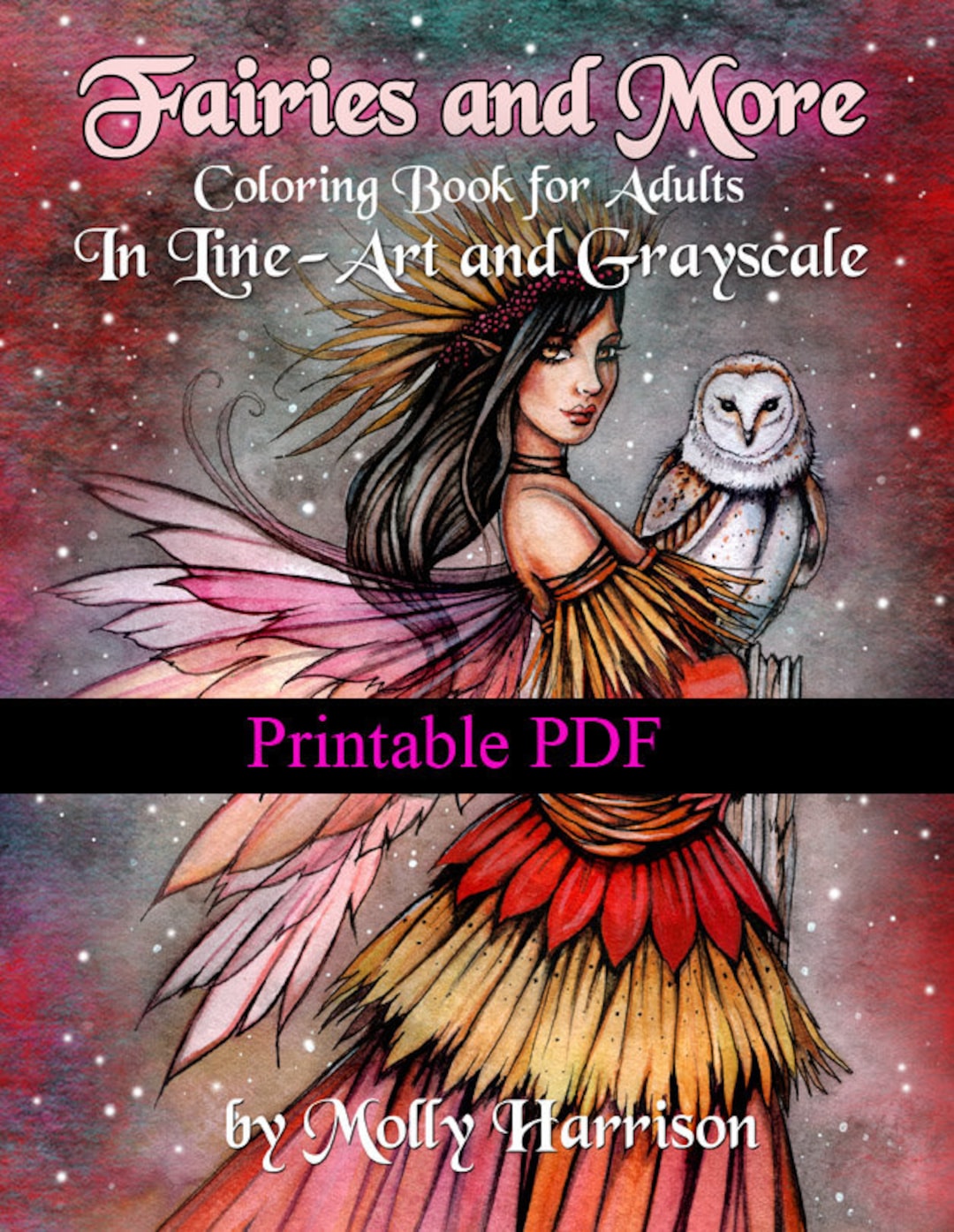 Printable Digital Download Fairies and More Both Line-art and Grayscale ...