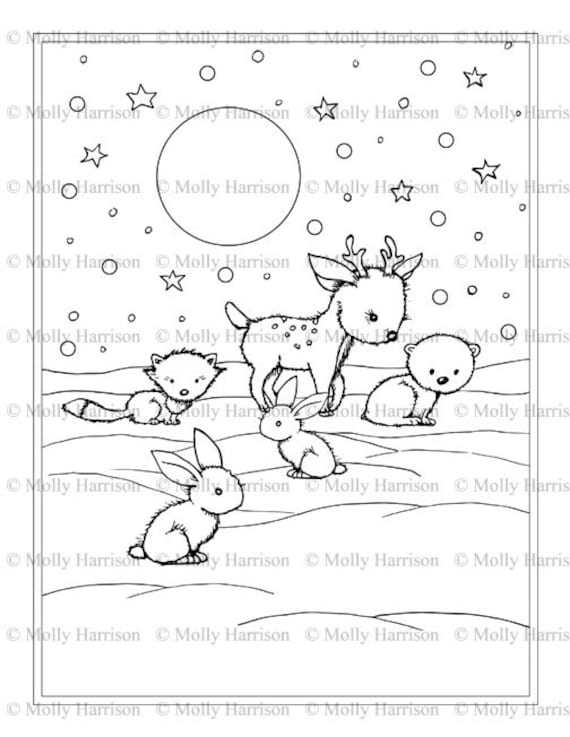 82 Winter Animal Coloring Pages Best