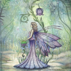 Fairy Art Print - Early Spring - Fine Art Giclee Print by Molly Harrison Fantasy Art