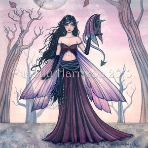 Little Beast - Fairy and Dragon Fantasy Art - Watercolor Archival Print by  Molly Harrison