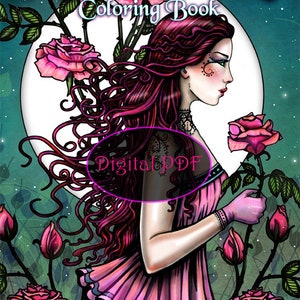 Printable Digital Download - Mystical Fantasy - Fantasy Art Coloring Book by Molly Harrison - Fairies, Mermaids, Dragons, Unicorns and More!