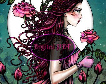 Printable Digital Download - Mystical Fantasy - Fantasy Art Coloring Book by Molly Harrison - Fairies, Mermaids, Dragons, Unicorns and More!