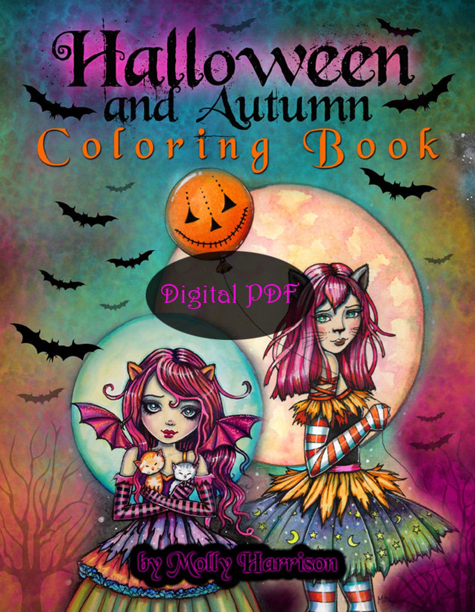 Halloween and Autumn Coloring Book by Molly Harrison - Etsy