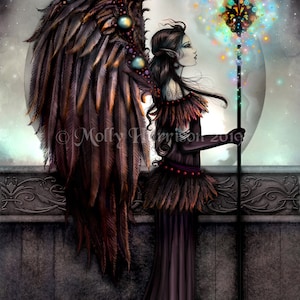 Gothic Fairy Art Print - Celestial - Nebulina -  Fantasy Art by Molly Harrison