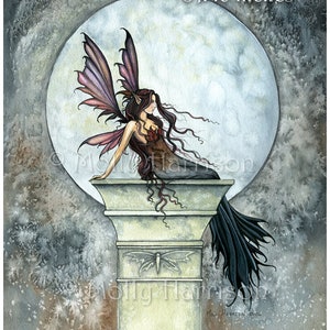 Autumn Moon - Ethereal Fairy Fantasy Artwork Illustration by Molly Harrison - Archival Print