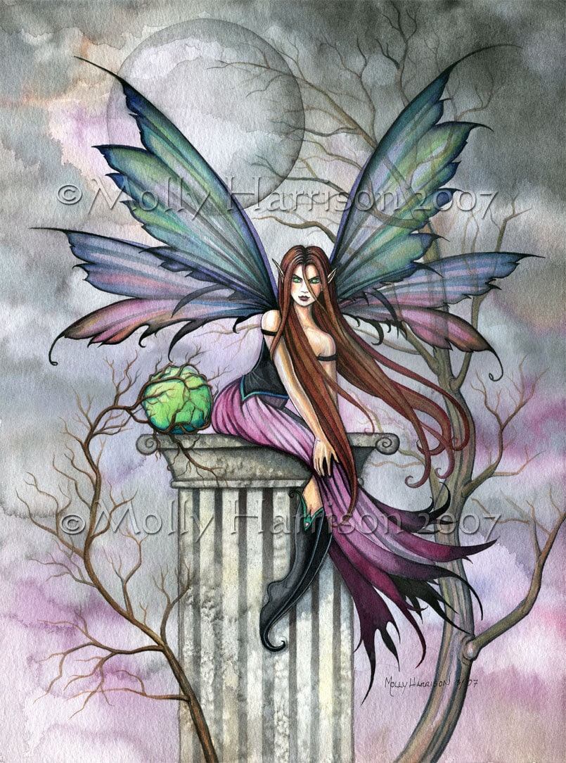 Original Fairy Art Print Archival Watercolor Fine Art Print Etsy