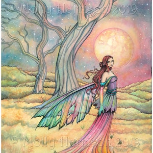 Starlit Dusk -  Fairy Fantasy Art Archival Print by Molly Harrison Fantasy Art - Fairies, Faery, Fae
