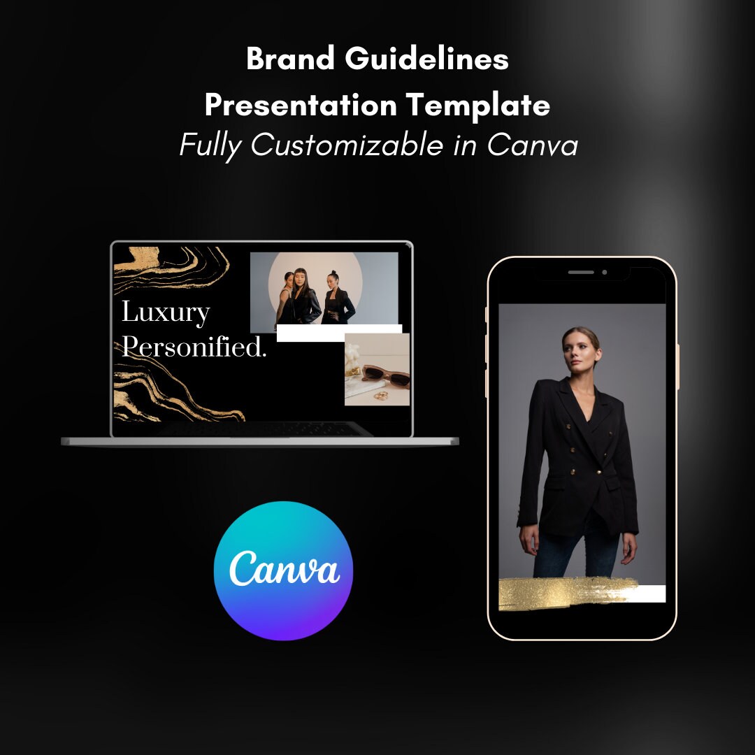 Brand Guidelines Canva Template - Etsy