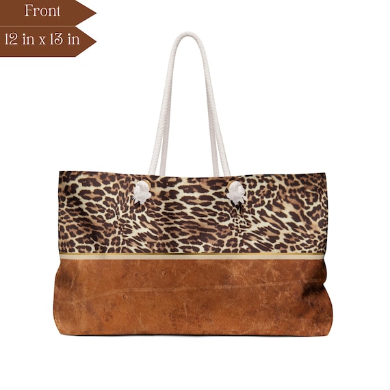 Grand Sac Cabas Bagage Emotionnel Léopard - Félicie Aussi