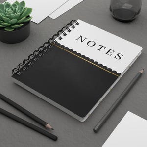 Black and white Notebook for Work Women Inspirational Journal for Entrepreneurs Gift Motivational Planner Work Office Stationery Gift Ideas