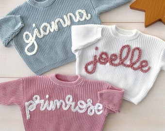 Maglione per bambini personalizzato, regali per bambini, maglione con nome ricamato per bambini, maglione per bambini personalizzato, maglione per neonata, maglione con nome ricamato