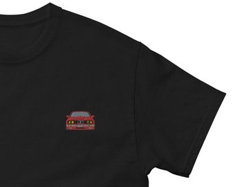 メンズTシャツ - レッド刺繍 BMW M3 E30