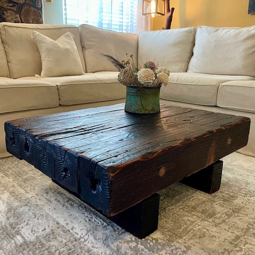 Napa Valley Coffee Table, Rustic Coffee Table With Cracks