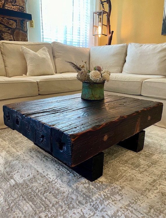 Napa Valley Coffee Table, Rustic Coffee Table With Cracks