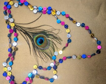 Multicolored Layering Necklace with Circle Beads