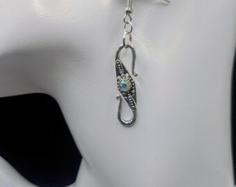 Infinity Earrings-Silver and Iridescent Crystal
