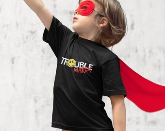 Little Troublemaker (vorne) - Kinder Organic T-Shirt