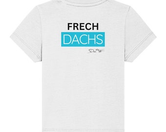 Frechdachs liebt Türkis personalisiert (hinten) - Baby Organic T-Shirt