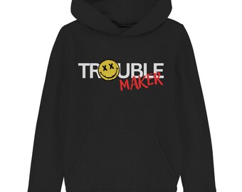 Little Troublemaker (vorne) - Kinder Organic Hoodie