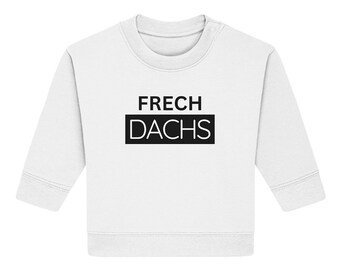 Frechdachs Black N White (vorne) - Baby Organic Sweatshirt