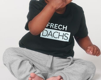Frechdachs Black N White (vorne) - Baby Organic T-Shirt