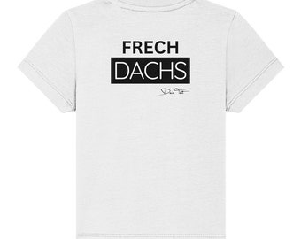 Frechdachs Black N White personalisiert (hinten) - Baby Organic T-Shirt