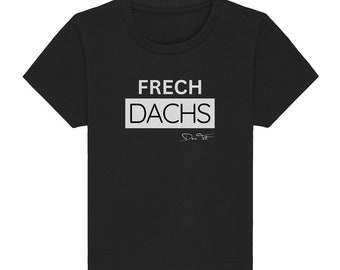 Frechdachs Black N White personalisiert - Baby Organic T-Shirt (Brust)