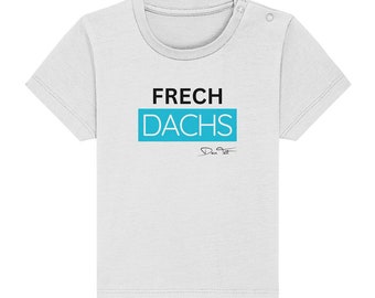 Frechdachs liebt Türkis personalisiert (vorne) - Baby Organic T-Shirt