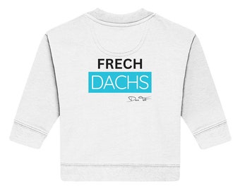 Frechdachs liebt Türkis personalisiert (hinten) - Baby Organic Sweatshirt
