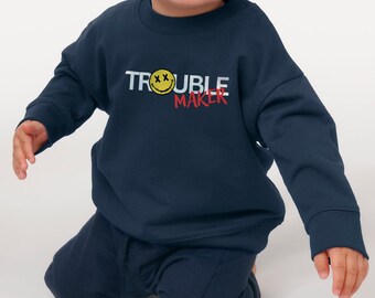 Little Troublemaker (vorne) - Baby Organic Sweatshirt